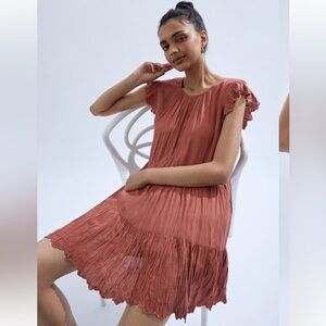 Wilfred Sidone Rust Ruffled Dress